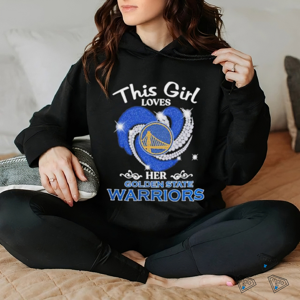 This girl loves her golden state warriors diamond heart shirt