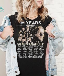 Official Top 15 years 2008 – 2023 SOn of Anarchy thank you for the memories signatures shirt