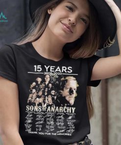 Official Top 15 years 2008 – 2023 SOn of Anarchy thank you for the memories signatures shirt