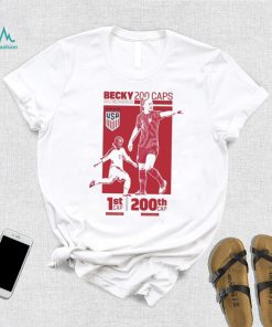 Official Uswnt Becky Sauerbrunn 200Th Cap Celebration Shirt