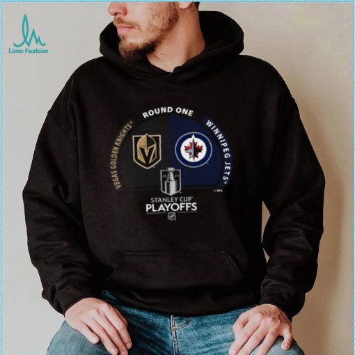 Official Vegas Golden Knights vs Winnipeg Jets 2023 NHL playoffs matchup shirt.