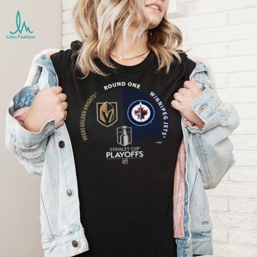 Official Vegas Golden Knights vs Winnipeg Jets 2023 NHL playoffs matchup shirt.