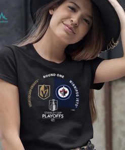 Official Vegas Golden Knights vs Winnipeg Jets 2023 NHL playoffs matchup shirt.