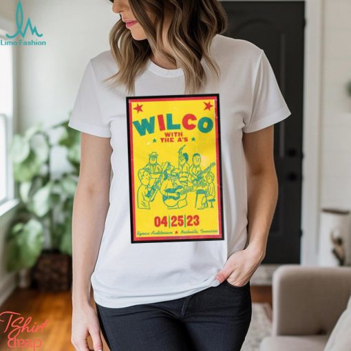 Official Wilco Nashville TN, Ryman Auditorium April 25 2023 Poster shirt
