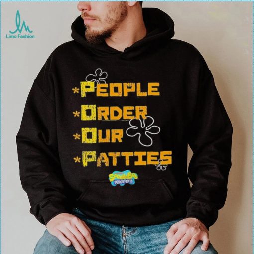 Official Youth People Order Our Patties Spongebob Squarepants Shirt