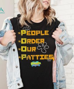 Official Youth People Order Our Patties Spongebob Squarepants Shirt