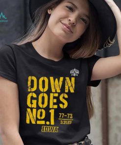 Official iowa Basketball Down goes No.1 Shirt