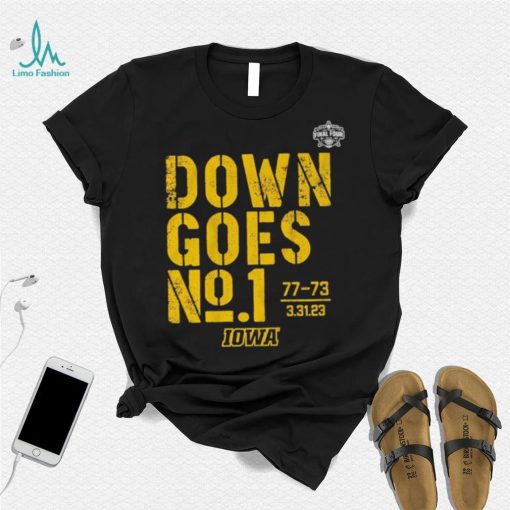 Official iowa Basketball Down goes No.1 Shirt