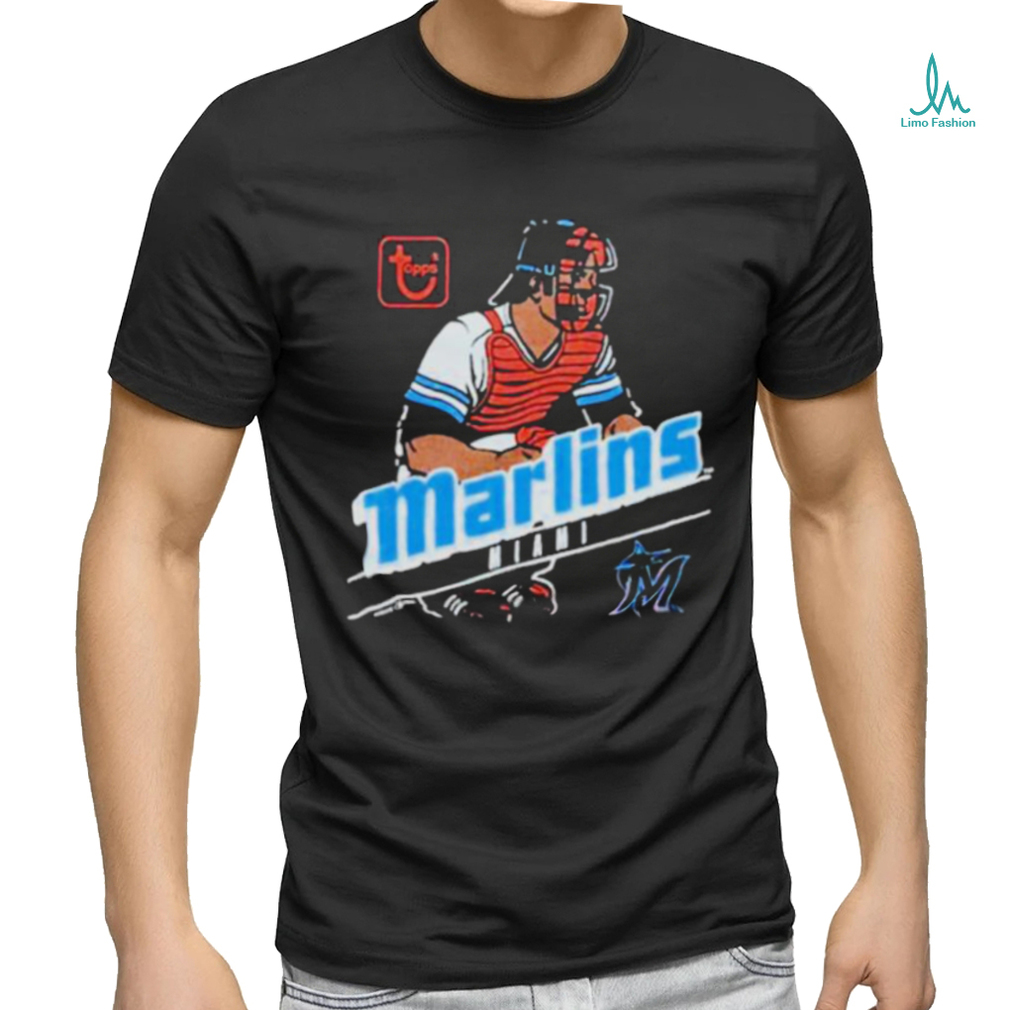 Official mLB x Topps Miami Marlins baseball shirt - Limotees