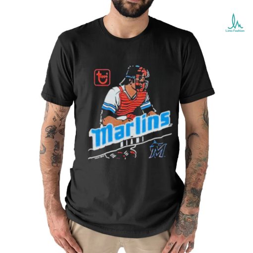Official mLB x Topps Miami Marlins baseball shirt
