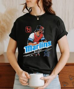 Official mLB x Topps Miami Marlins baseball shirt