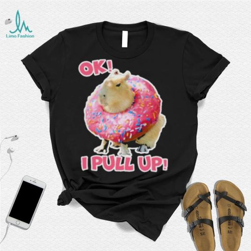 Ok I Pull Up Capybara Donut Funny Happybara Lesbian Capybara Is My Spirit Animal Cute Capybara In shirt