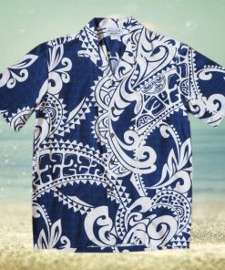 Olukai Blue High Quality Hawaiian Shirt