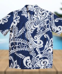 Olukai Blue High Quality Hawaiian Shirt