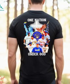 One Nation Under God Milwaukee Brewers Baseball Signature T shirt