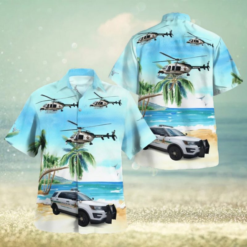 Orange County Florida Orange County Office Ford Police Interceptor Utility And Bell 407 Helicopter Hawaiian Shirt