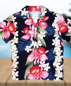 Orchid Black High Quality Hawaiian Shirt