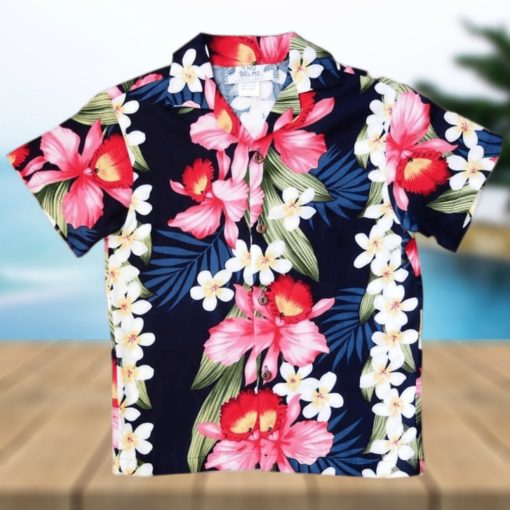 Orchid Black High Quality Hawaiian Shirt
