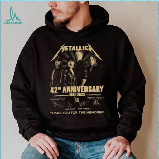 Original Metallica 42nd Anniversary 1981 2023 thannk you for the memories signature Shirt