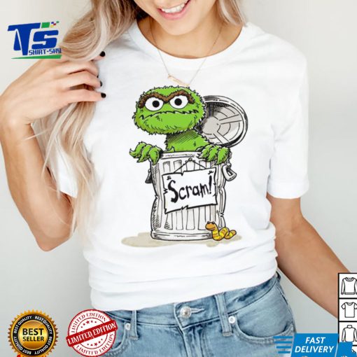 Oscar The Grouch Scram Sesame Street art shirt