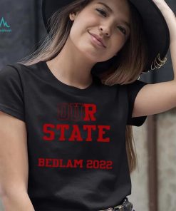 Our State Bedlam 2023 Gabby Gregory logo T shirt