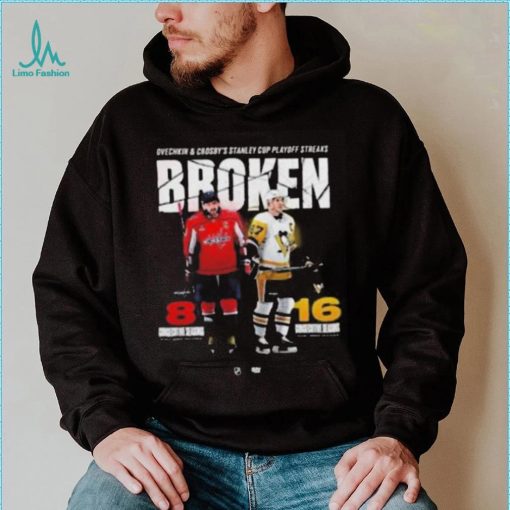 Ovechkin And Crosby Stanley Cup Playoff Streaks Broken Capitals Vs Penguins shirt