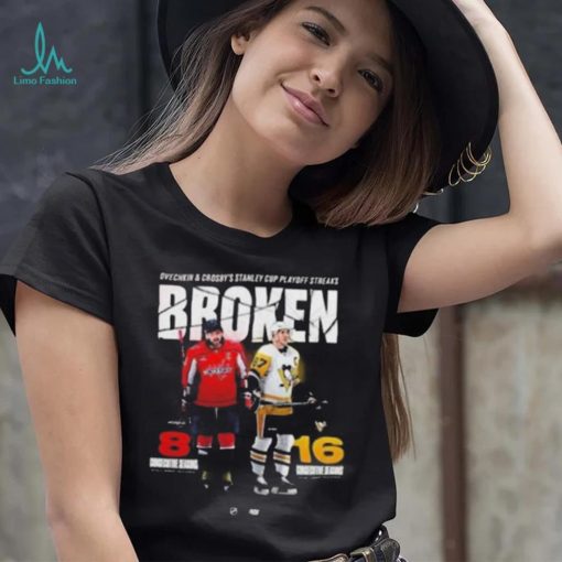 Ovechkin And Crosby Stanley Cup Playoff Streaks Broken Capitals Vs Penguins shirt