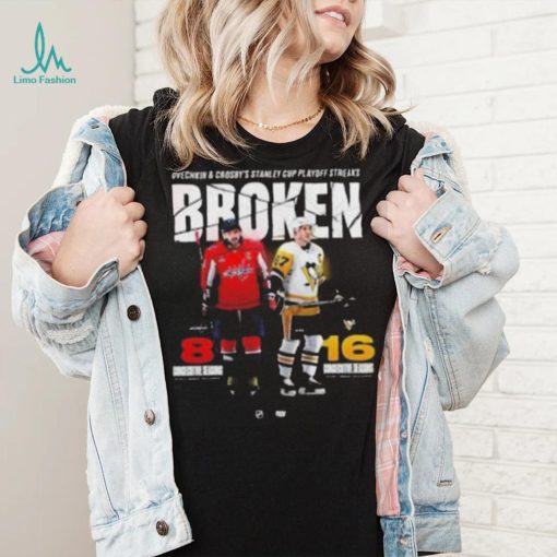 Ovechkin And Crosby Stanley Cup Playoff Streaks Broken Capitals Vs Penguins shirt