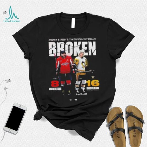 Ovechkin And Crosby Stanley Cup Playoff Streaks Broken Capitals Vs Penguins shirt