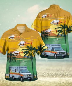 Pafford Emergency Medical Services Bell Jetranger Hawaiian Shirt