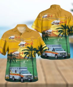 Pafford Emergency Medical Services Bell Jetranger Hawaiian Shirt