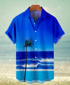 Palm Beach Pattern Men's Short Sleeve Hawaii Shirt