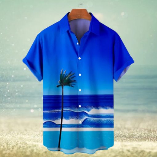 Palm Beach Pattern Men’s Short Sleeve Hawaii Shirt