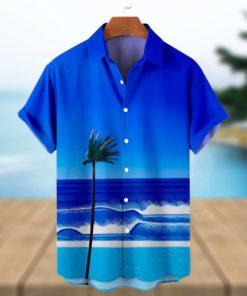 Palm Beach Pattern Men's Short Sleeve Hawaii Shirt