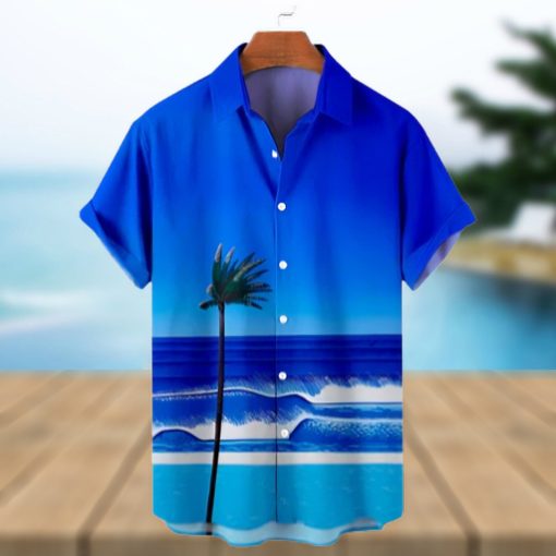 Palm Beach Pattern Men’s Short Sleeve Hawaii Shirt