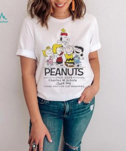 Peanuts 1950 – 2023 Charles M Schulz thank you for the memories signature shirt