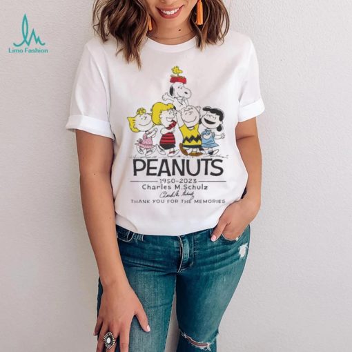 Peanuts 1950 – 2023 Charles M Schulz thank you for the memories signature shirt