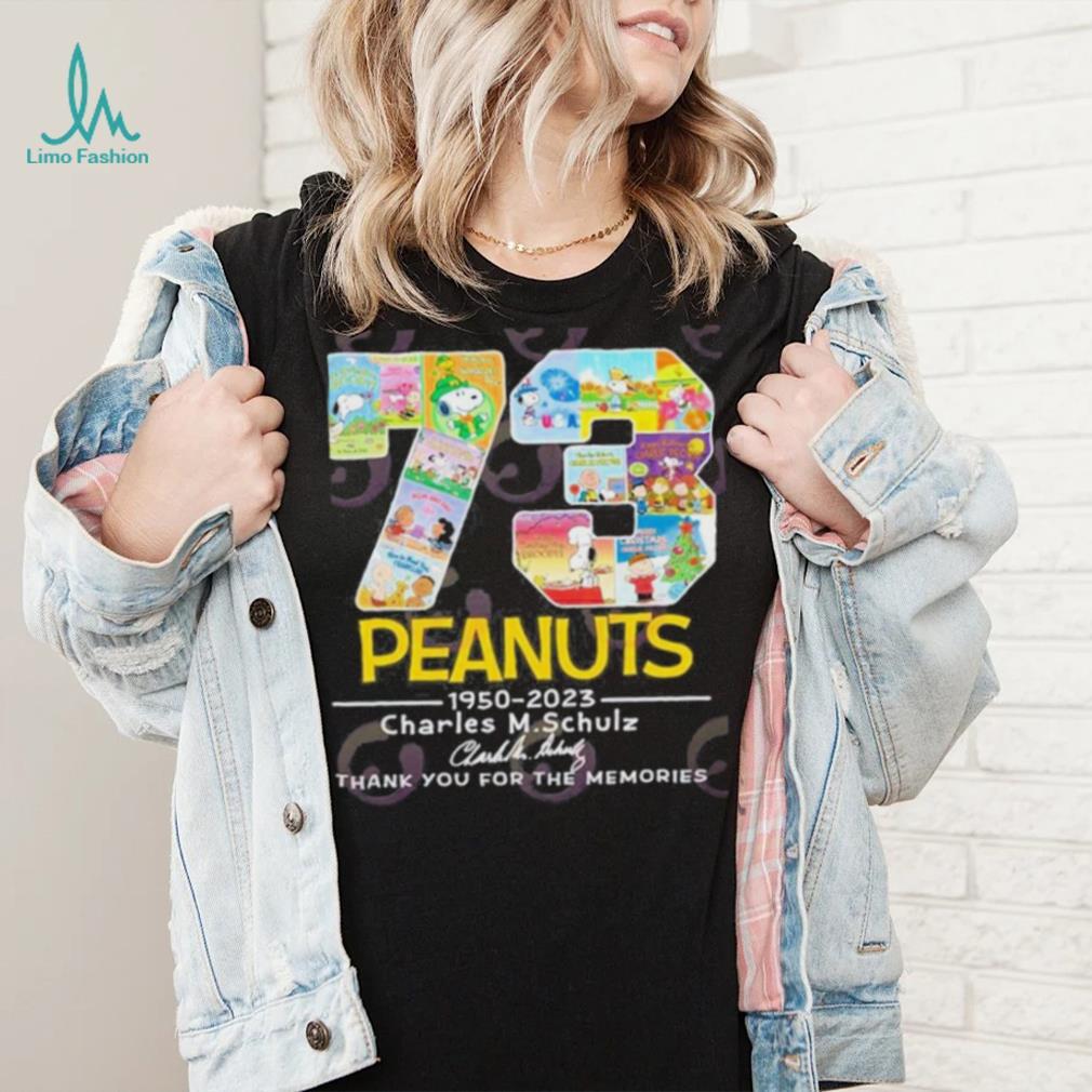 Peanuts 1950 – 2023 Charles M.Schulz Thank You For The Memories T Shirt Peanuts 1950 – 2023 Charles M.Schulz Thank You For The Memories T Shirt