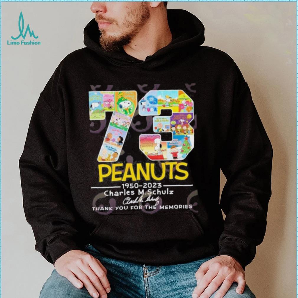 Peanuts 1950 – 2023 Charles M.Schulz Thank You For The Memories T Shirt Peanuts 1950 – 2023 Charles M.Schulz Thank You For The Memories T Shirt