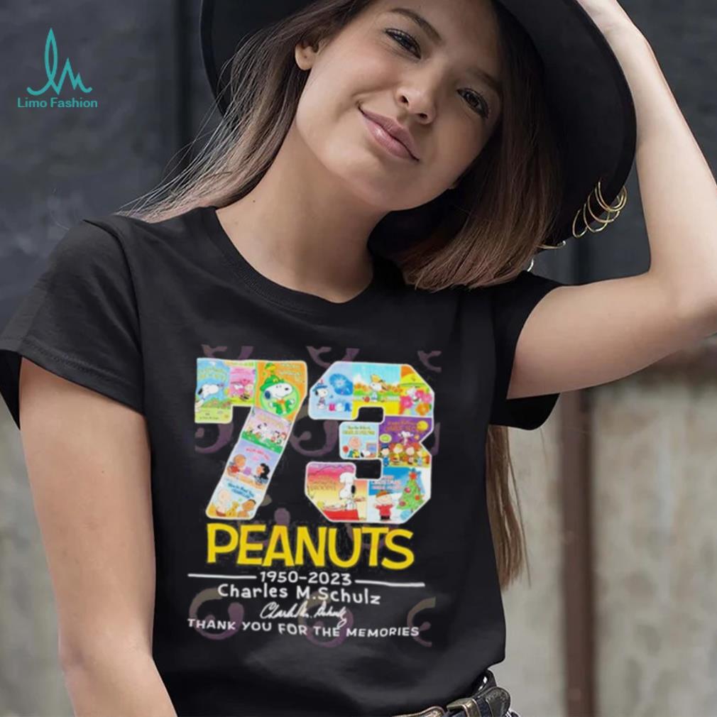 Peanuts 1950 – 2023 Charles M.Schulz Thank You For The Memories T Shirt Peanuts 1950 – 2023 Charles M.Schulz Thank You For The Memories T Shirt