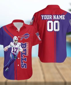 Personalized Buffalo Bills Hawaiian Shirt, Josh Allen, Button Down Hawaiian Shirt