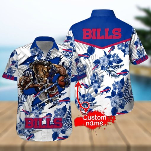 Personalized Buffalo Bills Hawaiian Shirt, Mascot Graphic, Button Down Hawaiian Shirt