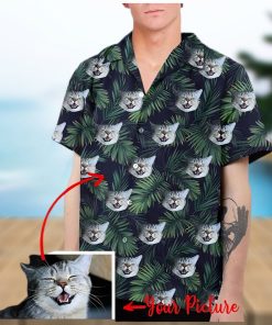 Personalized Cat Tropical Shirt With Your Cat On It Hawaiianshirt