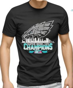 Philadelphia Eagles logo Super Bowl Lvii champions shirt