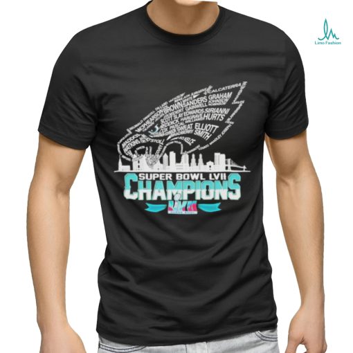 Philadelphia Eagles logo Super Bowl Lvii champions shirt