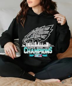 Philadelphia Eagles logo Super Bowl Lvii champions shirt