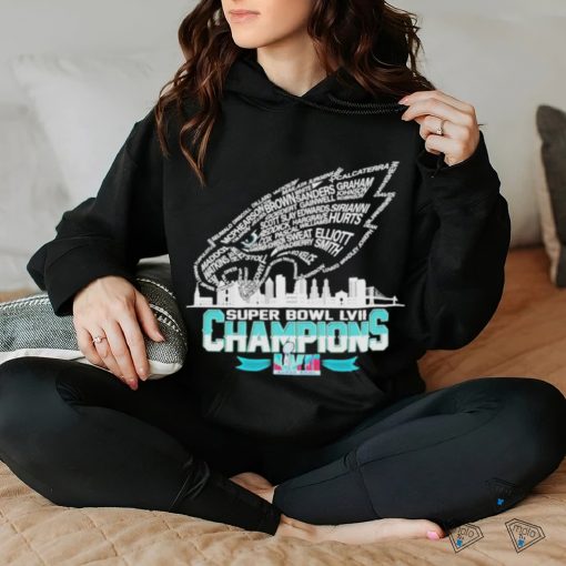 Philadelphia Eagles logo Super Bowl Lvii champions shirt