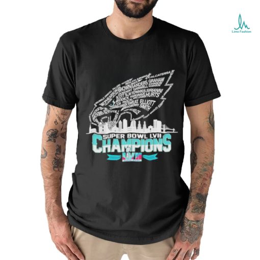 Philadelphia Eagles logo Super Bowl Lvii champions shirt