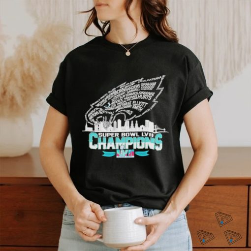 Philadelphia Eagles logo Super Bowl Lvii champions shirt