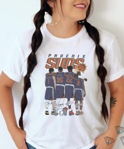 Phoenix Suns Devin Booker Kevin Durant Edoneille Ayton Sr and Chris Paul signatures shirt